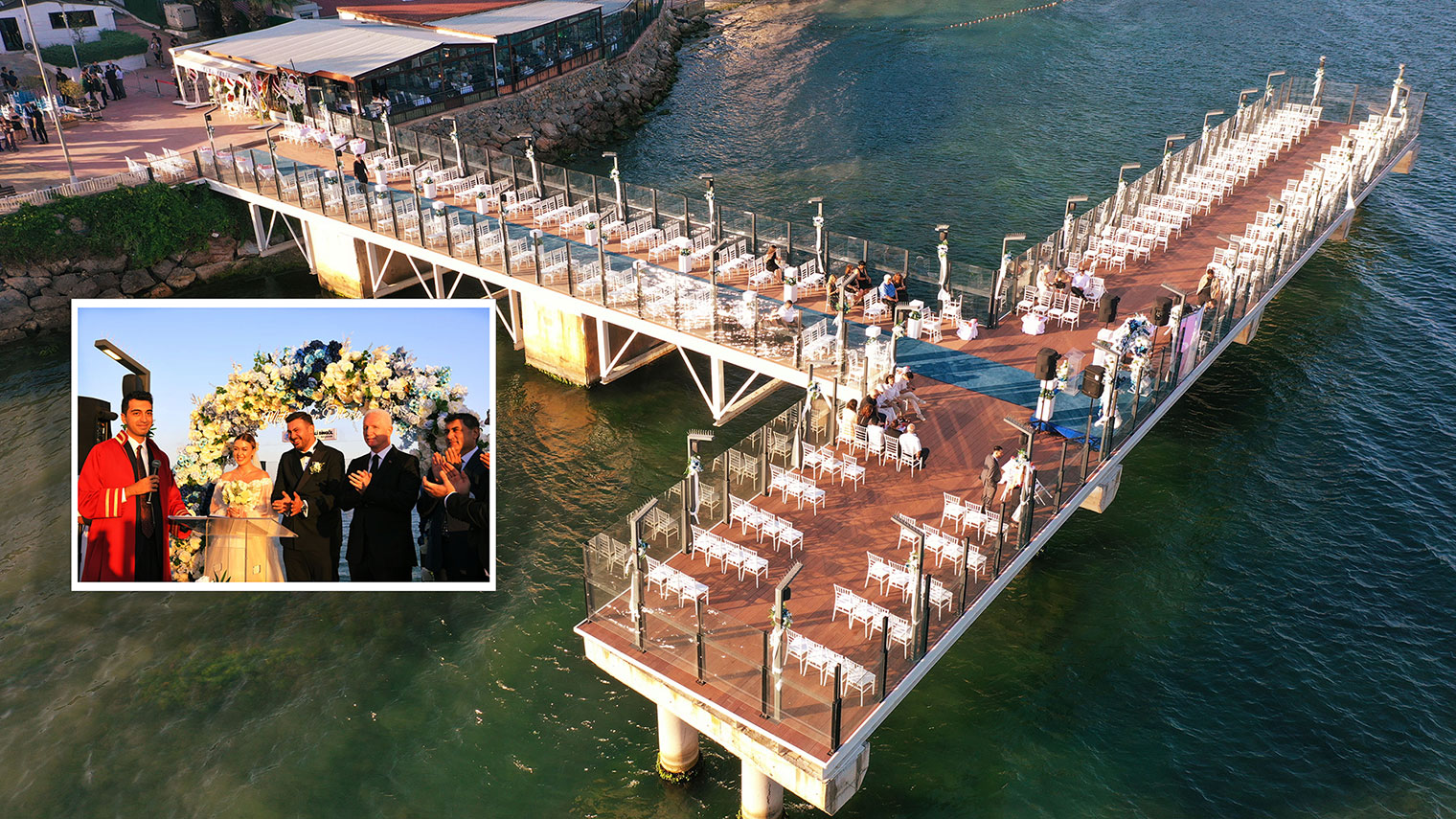 Tuzla Belediyesi tarafından yenilenen Tuzla Mekan İskele, düzenlenen nikah töreniyle hizmete açıldı. Modern mimarisi ve fonksiyonel yapısıyla öne çıkan tesis hem kafe hem de özel günlere ev sahipliği yapacak sosyal bir merkez olarak Tuzlalıların kullanımına sunuldu. 